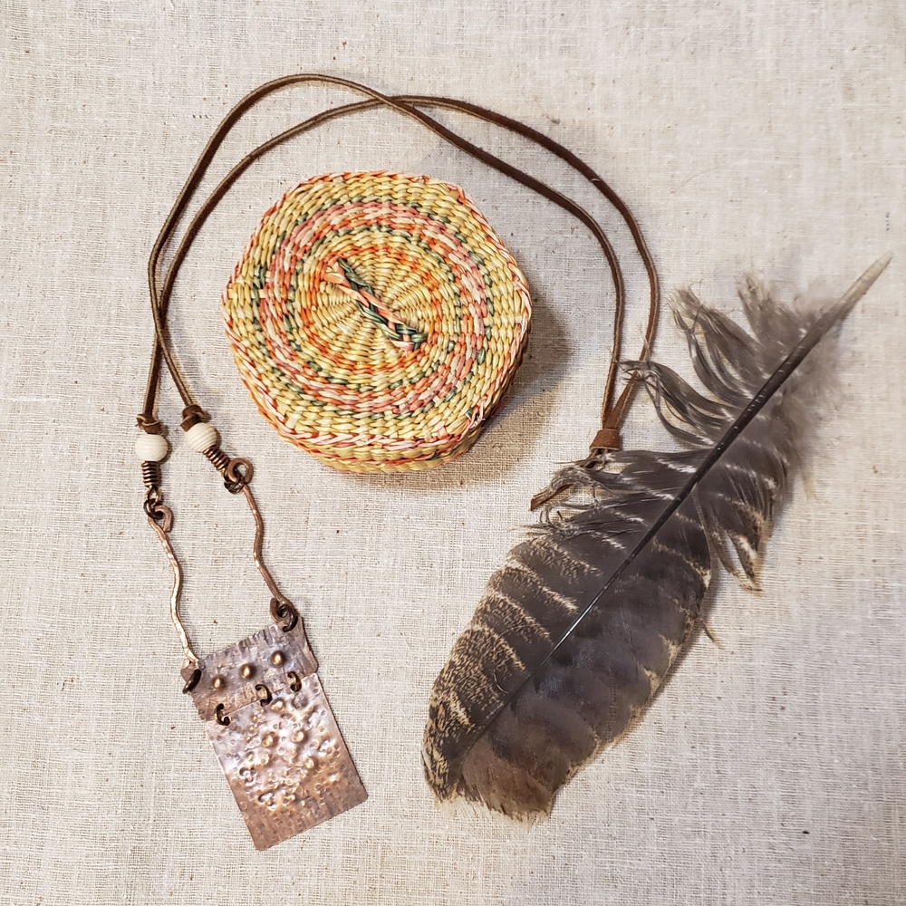 Rustic Copper Pendant Necklace - Picture 4 of 6